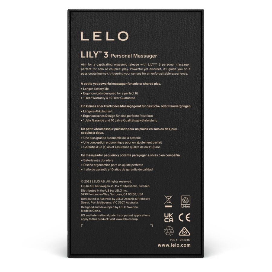 LELO - LILY 3 PERSOONLIJKE MASSAGER - PAARS