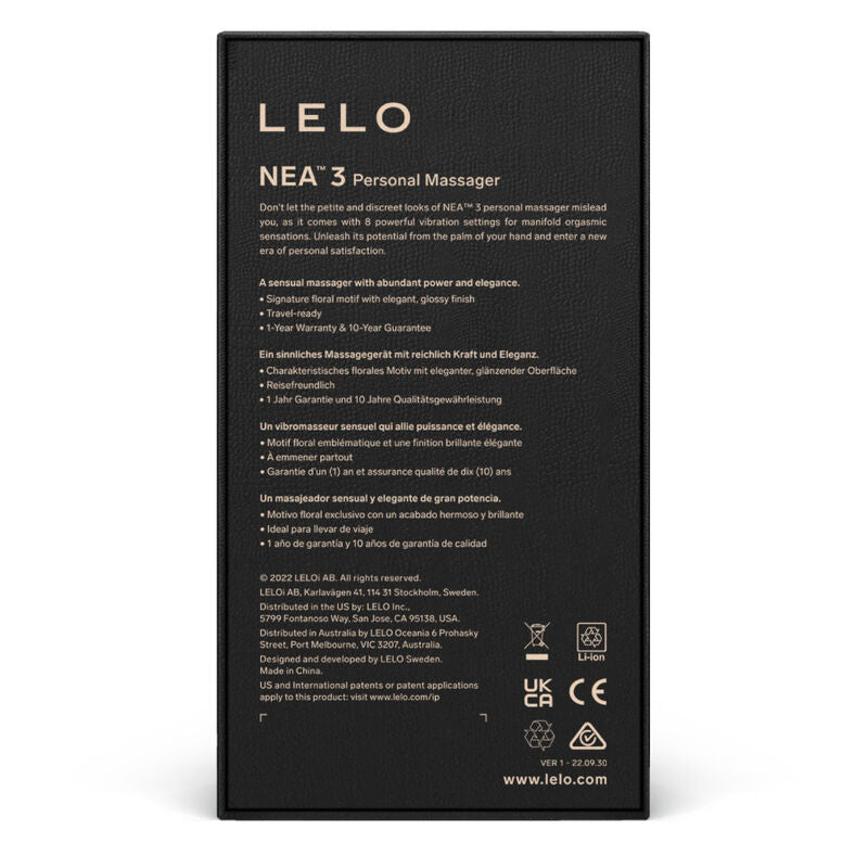 LELO - NEA 3 PERSOONLIJKE MASSAGER ZWART