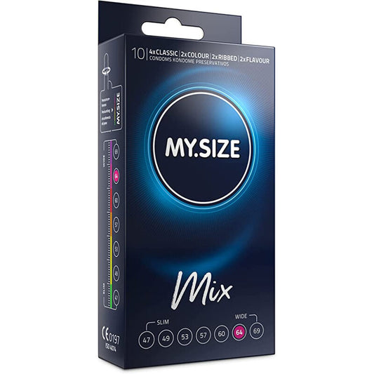 MY SIZE - MIX CONDOMS 64 MM 10 STUKS