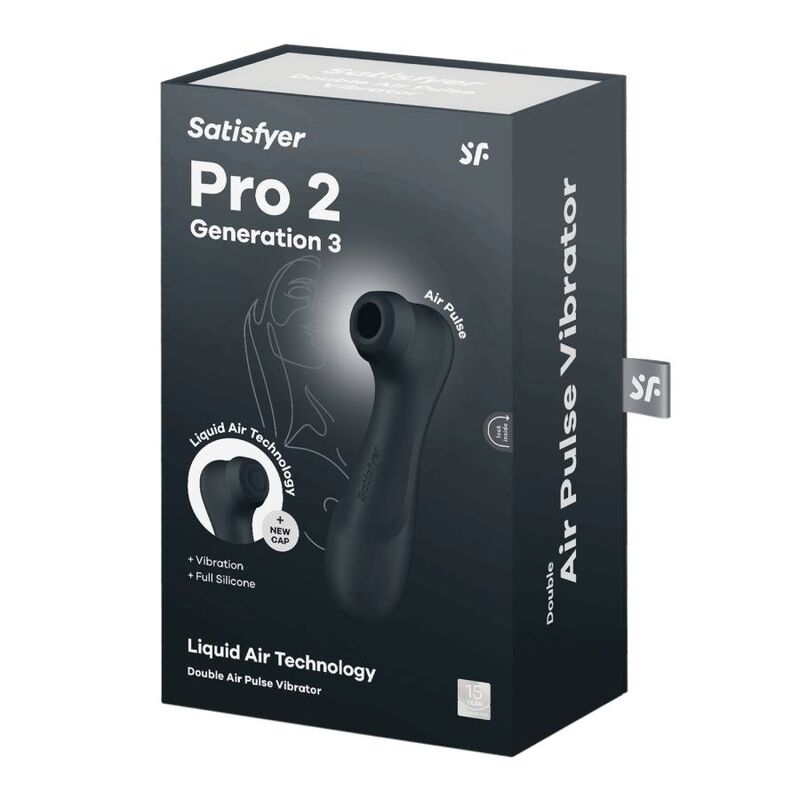 SATISFYER - PRO 2 GENERATIE 3 LIQUID AIR TECHNOLOGY ZWART