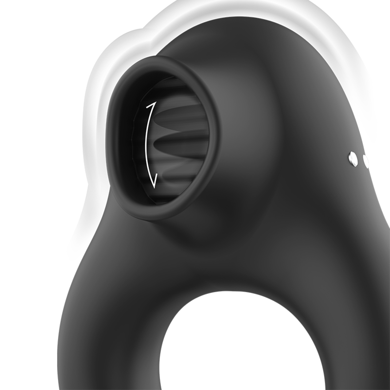 ZWART&ZILVER - SILICONEN VIBRATORRING 3 MOTOREN OPLAADBAAR ZWART