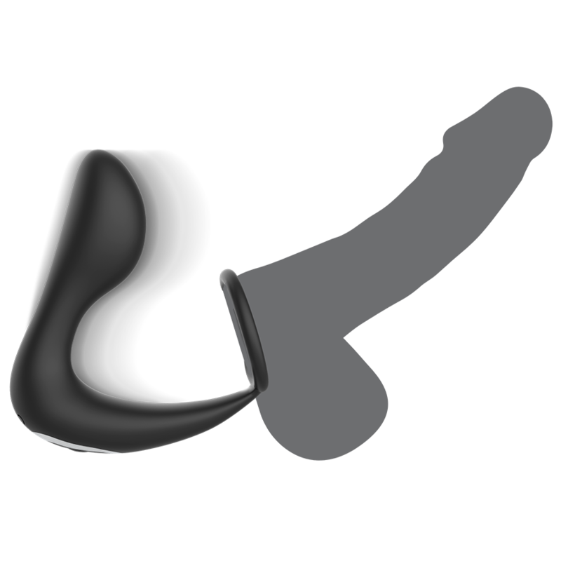 ZWART&ZILVER - AFSTANDSBEDIENING ANALE MASSAGER OPLAADBAAR SILICONEN ZWART