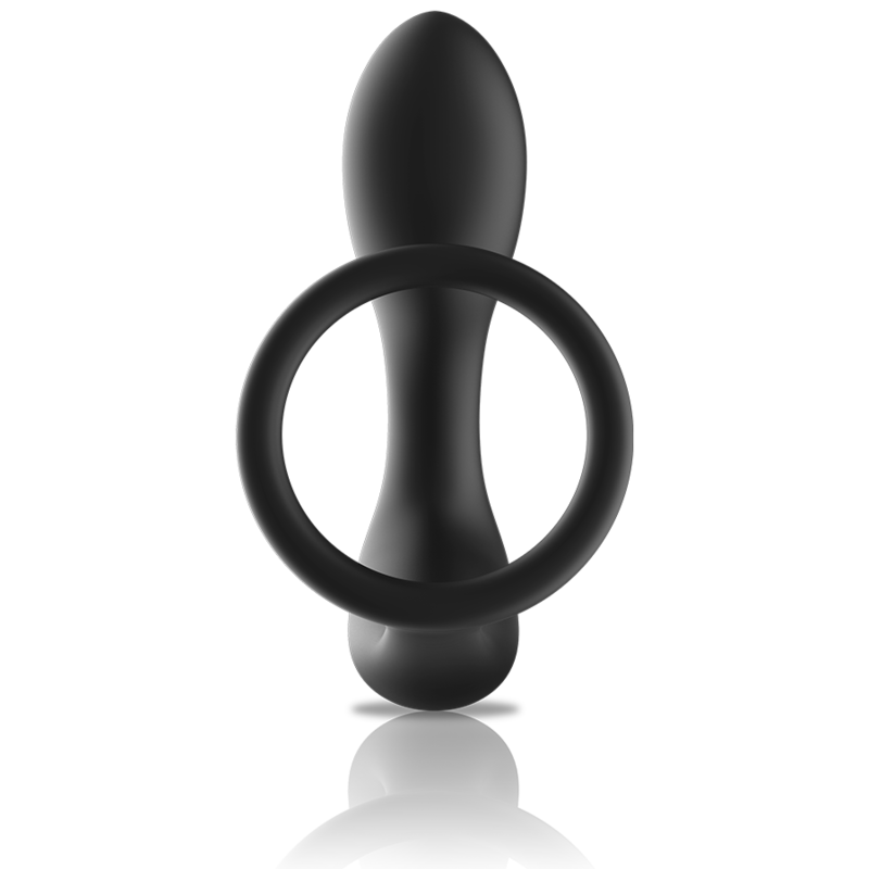 ZWART&ZILVER - AFSTANDSBEDIENING ANALE MASSAGER OPLAADBAAR SILICONEN ZWART