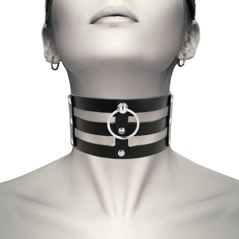 COQUETTE CHIC DESIRE - FETISH STIJL VEGAN LEREN CHOKER