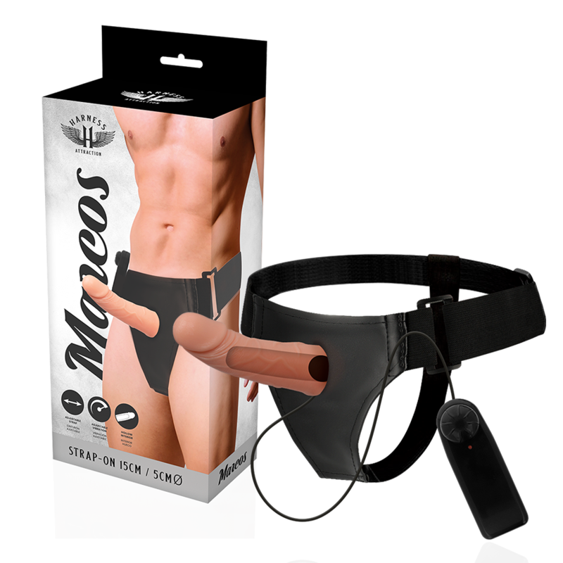 HARNESS ATTRACTION - RNES HOLLOW FRAMES MET VIBRATOR 15 CM -O- 5 CM