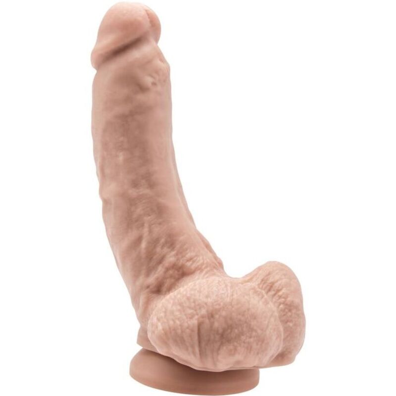 GET REAL - DILDO 20,5 CM MET BALLEN HUIDSKLEURIG