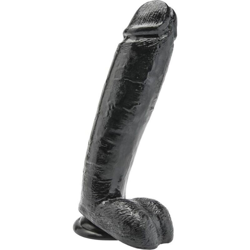 GET REAL - DILDO 25,5 CM MET BALLEN ZWART