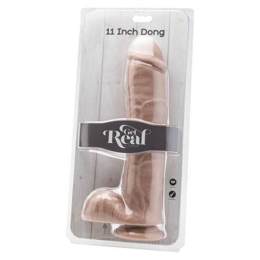 GET REAL - DILDO 28 CM MET BALLEN HUID
