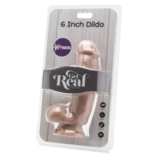 WORD ECHT - DILDO 12 CM MET BALLEN VIBRATOR HUID