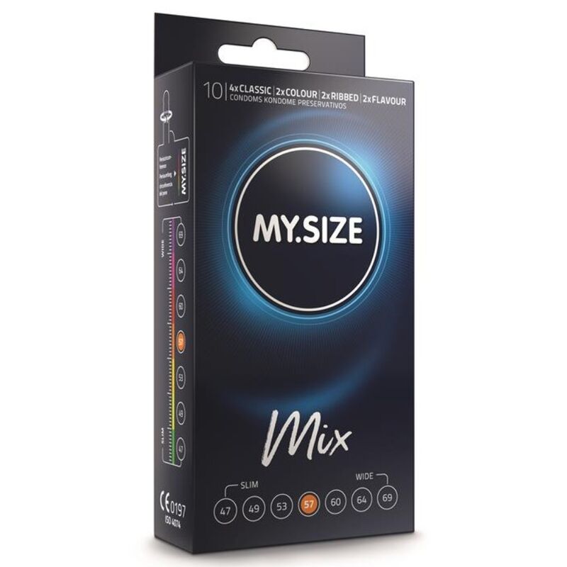 MY SIZE - MIX CONDOMS 57 MM 10 STUKS