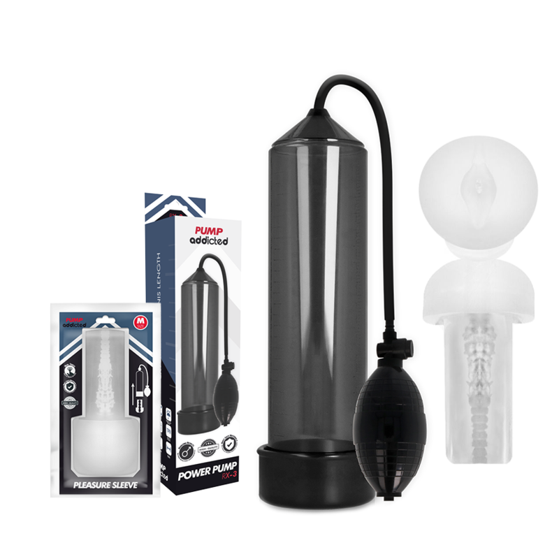 PUMP ADDICTED - RX3 ZWART MET PLEASURE SLEEVE