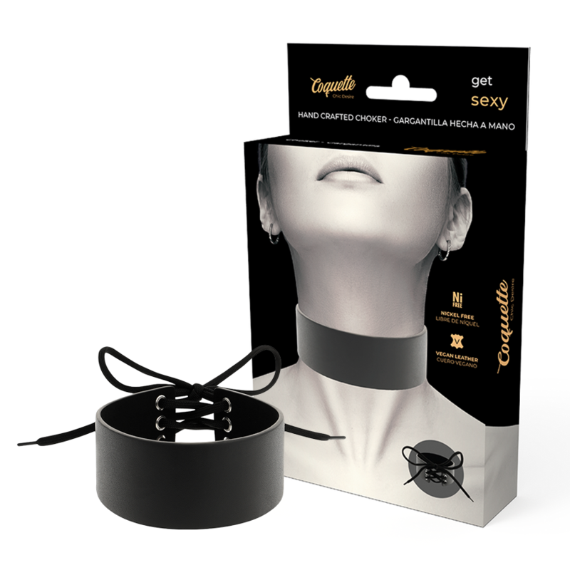 COQUETTE CHIC DESIRE - VEGAN LEREN CHOKER