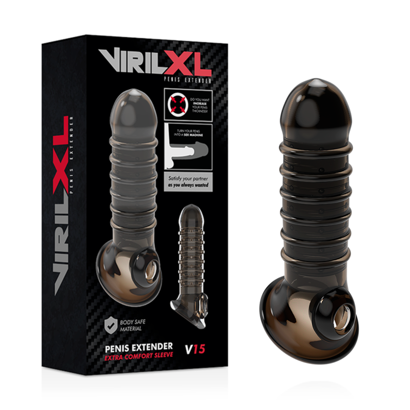 VIRILXL - PENISVERLENGING EN CONDOOM V15 ZWART