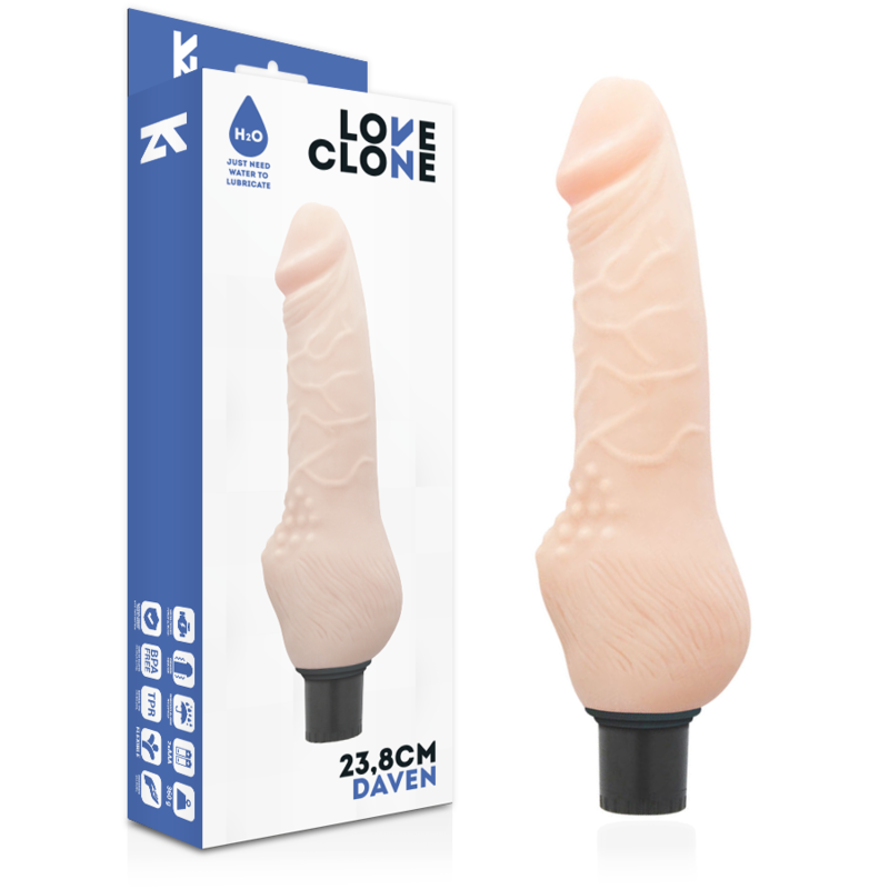 LOVECLONE - DAVEN ZELFSMEREND REALISTISCH 23.8 CM -O- 3.8 CM