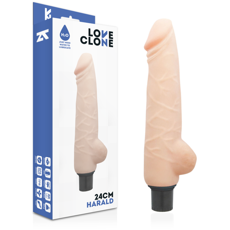LOVECLONE - HARALD ZELFSMEERDE VIBRATOR 24 CM -O- 4 CM