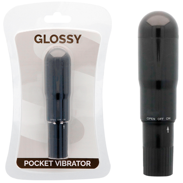 GLOSSY - ZAKVIBRATOR ZWART