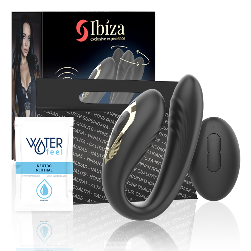 IBIZA - ROTERENDE DUBBELE VIBRATOR AFSTANDSBEDIENING