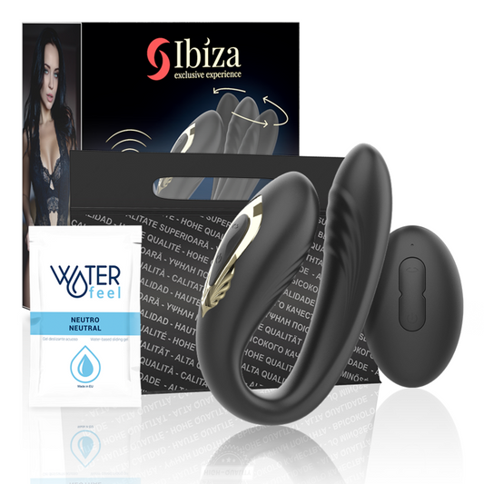 IBIZA - ROTERENDE DUBBELE VIBRATOR AFSTANDSBEDIENING