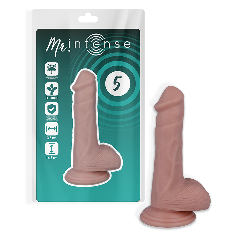 MR INTENSE - 5 REALISTISCHE PIEMEL 16.5 CM -O- 3.5 CM