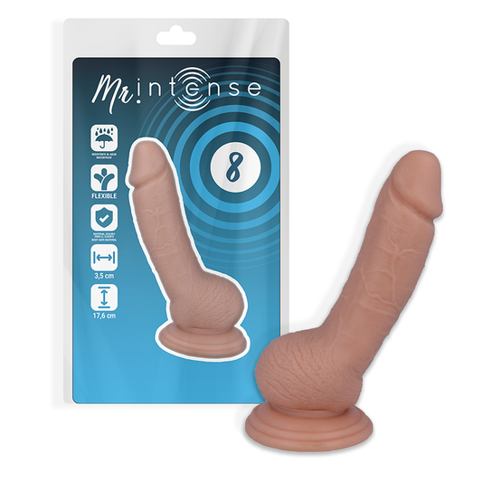 MR INTENSE - 8 REALISTISCHE PIEMELS 17,6 CM -O- 3,5 CM
