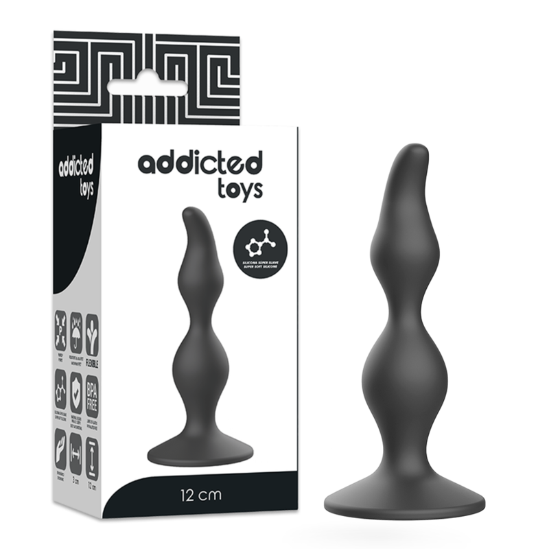 ADDICTED TOYS - ANALE SEKSSPLUG 12 CM ZWART