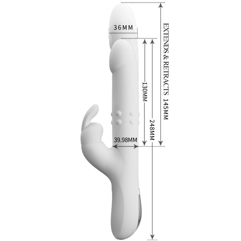 PRETTY LOVE - REESE VIBRATOR MET ZILVEREN ROTATIE