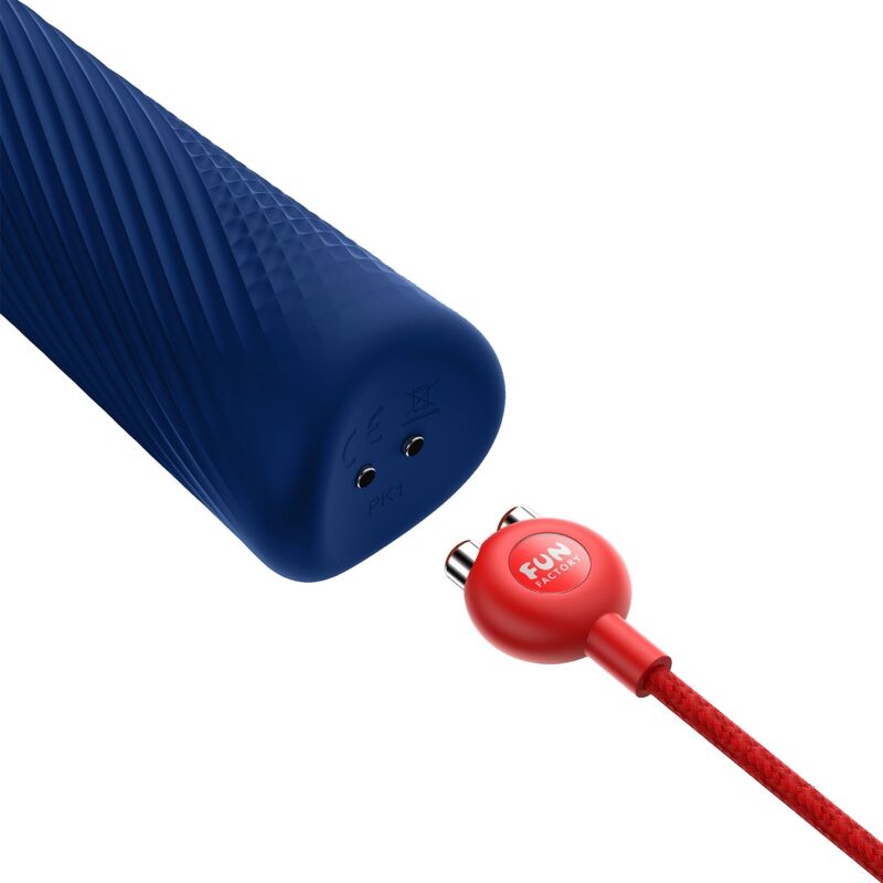 FUN FACTORY - VIM WAND RUMBLE OPLAADBARE SILICONEN VIBRATOR MIDDERNACHTBLAUW