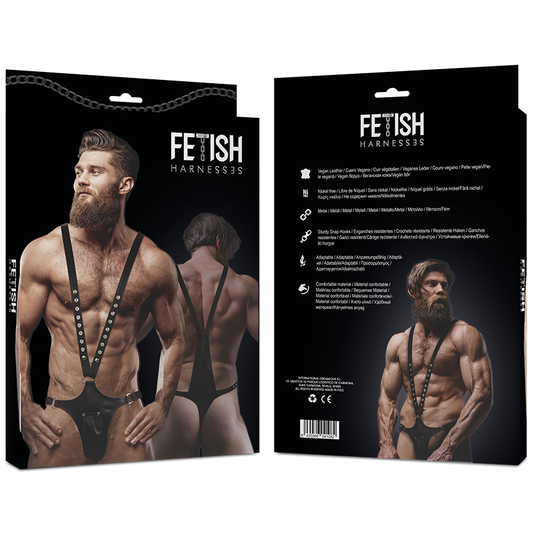 FETISH ONDERDANIGE HOUDING - HEREN V-VORMIG ECO-LEREN HARNAS