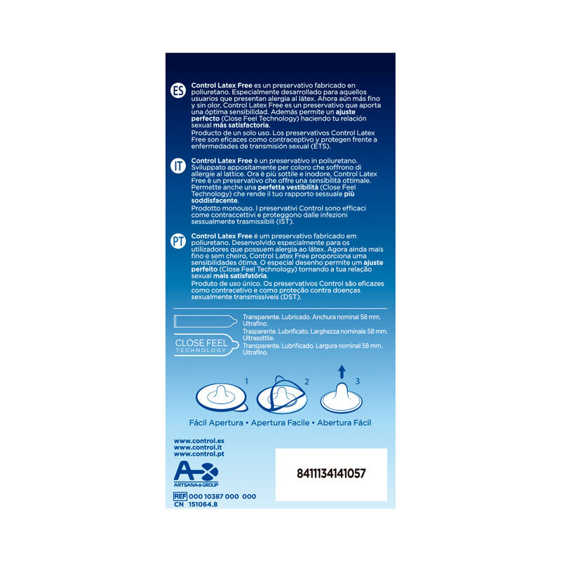 CONTROL - LATEXVRIJE CONDOMS 5 STUKS