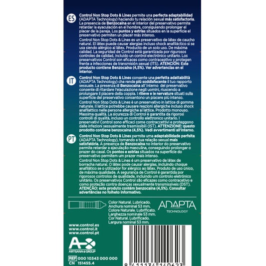 CONTROL - NONSTOP DOTS AND LINES CONDOMS 12 STUKS
