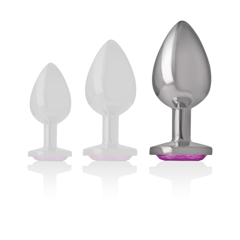 INTENSE - ANALPLUG VAN ALUMINIUM ROZE HART MAAT L