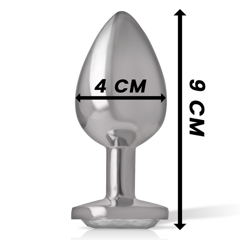 INTENS - ANAALPLUG METAAL ALUMINIUM WIT HART MAAT L