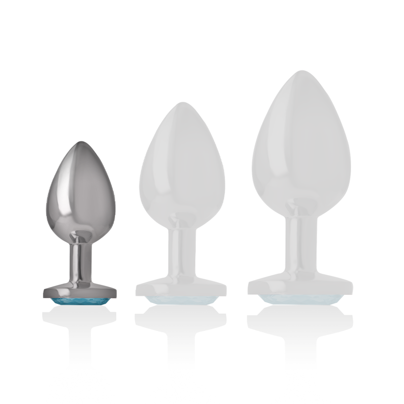 INTENSE - ANALPLUG VAN ALUMINIUM METAAL BLAUW HART MAAT S