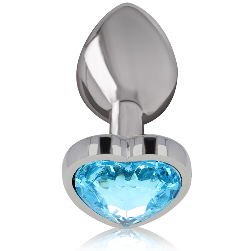 INTENSE - ALUMINIUM METAL ANALE PLUG BLAUW HART MAAT L
