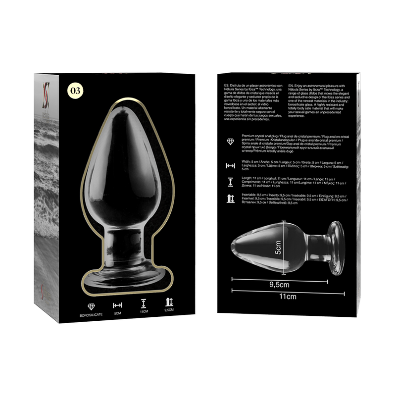 NEBULA SERIE DOOR IBIZA - MODEL 3 PLUG KRISTALHELDER 11 CM -O- 5 CM