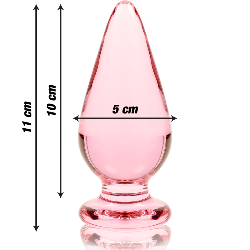 NEBULA-SERIE VAN IBIZA - MODEL 4-POLIGE ROZE KRISTAL 11 CM -Ø- 5 CM