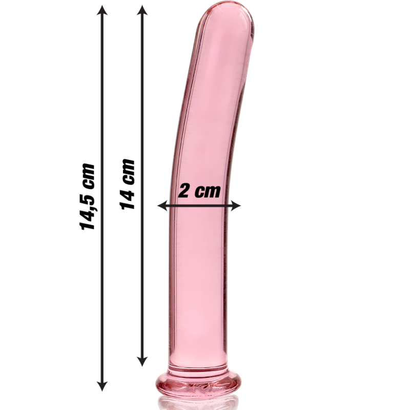 NEBULA SERIE VAN IBIZA - MODEL 8 DILDO KRISTAL ROZE 14,5 CM -O- 2 CM