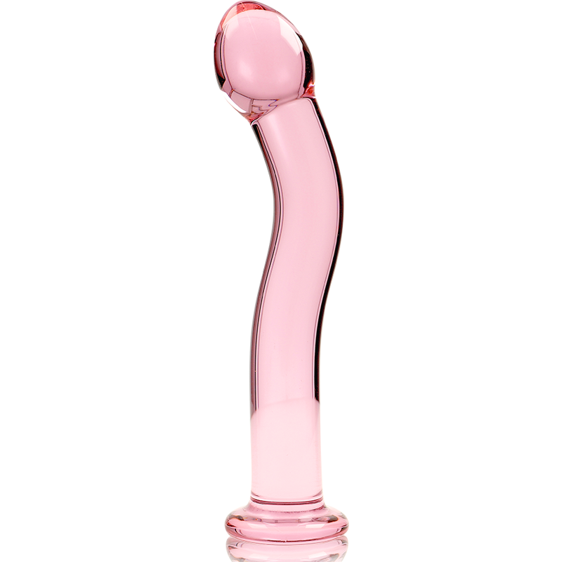 NEBULA SERIE VAN IBIZA - MODEL 18 DILDO BOROSILICAATGLAS ROZE 18.5 CM -O- 3.5 CM