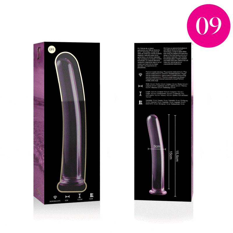 NEBULA SERIES BY IBIZA - MODELO 9 DILDO KRISTAL ROZE 15,5 CM -Ø- 2,5 CM