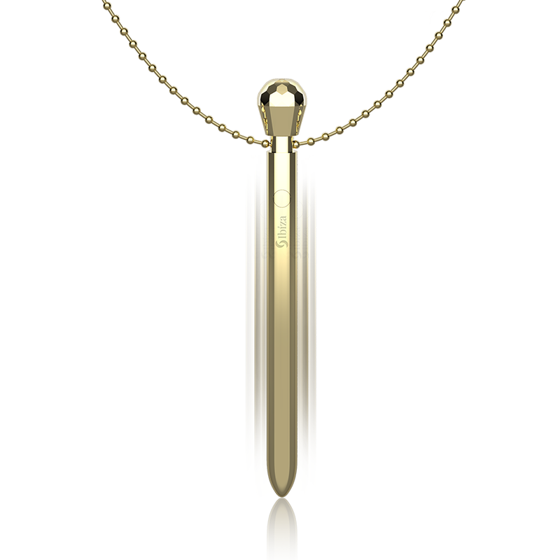 IBIZA - CLIT STIMULATOR KETTING USB LADER 12 TRILLING MODI GOUDEN 12,2 X 1,5