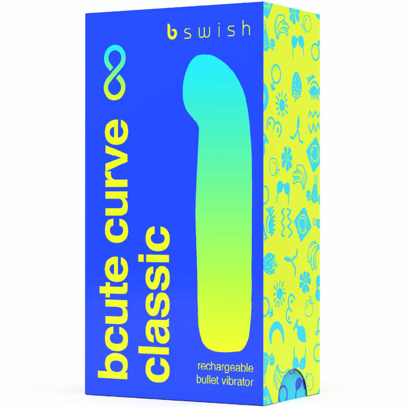 B SWISH - BCUTE CURVE INFINITE KLASSIEKE OPLAADBARE VIBRATOR BLAUW SILICOON