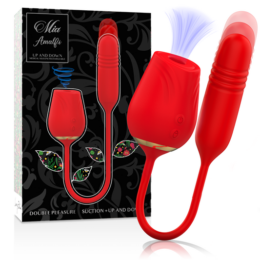 MIA - AMALFI DOUBLE PLEASURE ZUIGING + OP EN NEERGAANDE BEWEGING