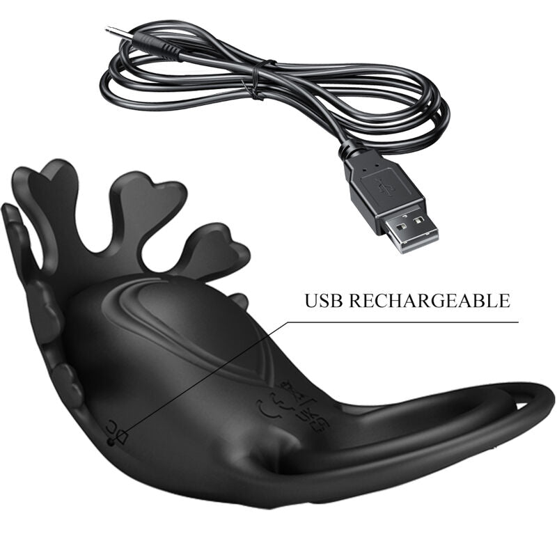 PRETTY LOVE - RUBEN VIBRATORRING 7 TRILLINGEN ZWART SILICONE