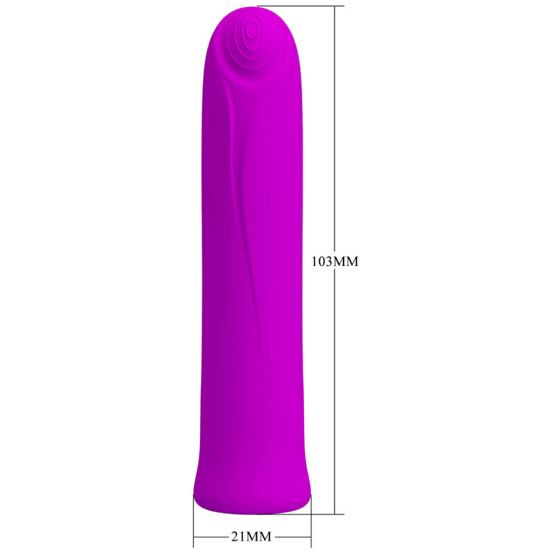 PRETTY LOVE - CURTIS MINI SUPER POWER VIBRATOR 12 VIOLET SILICONE TRILLINGEN
