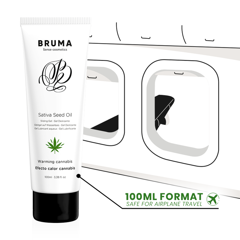 BRUMA - SATIVA ZAADOLIE GLIJGEL VERWARMEND CANNABISSMAAK 100 ML