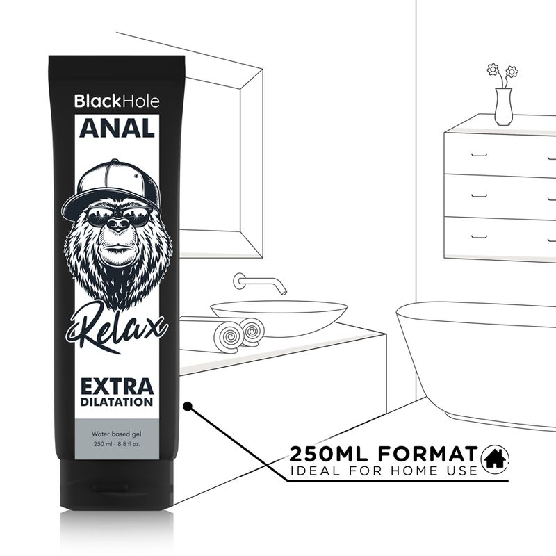BLACK HOLE - WATERBASIS GEL ANALE VERWIJDING 250 ML