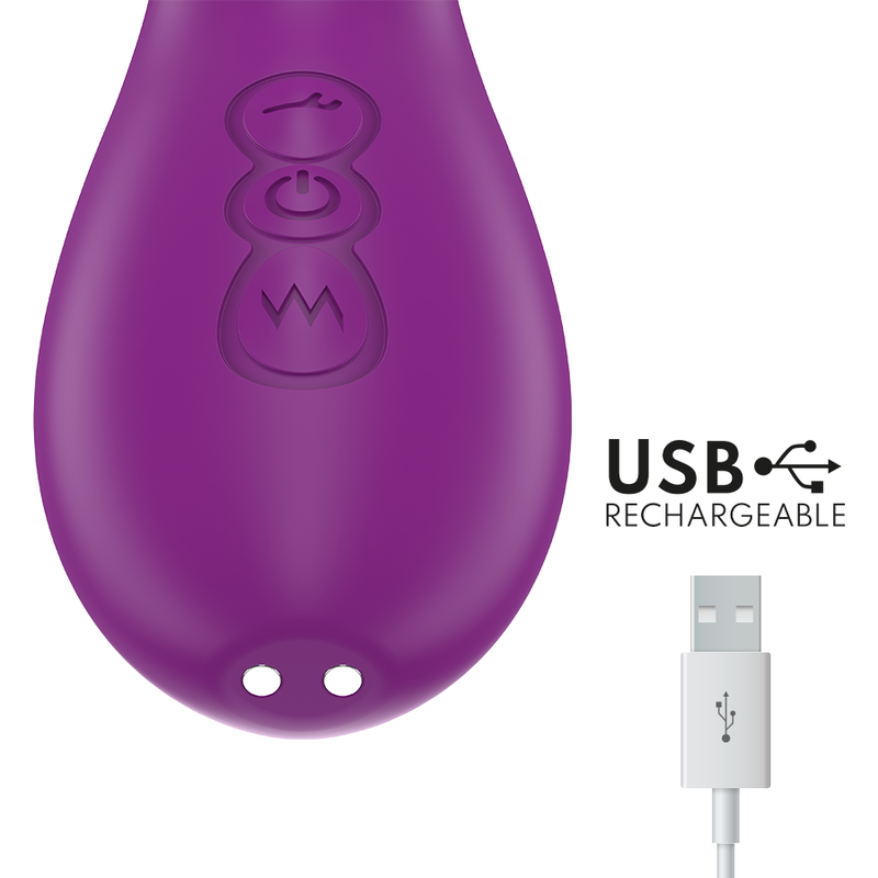 INTENSE - APOLO OPLAADBARE MULTIFUNCTIONELE VIBRATOR 7 TRILLINGEN MET ZWAAIENDE BEWEGING PAARS