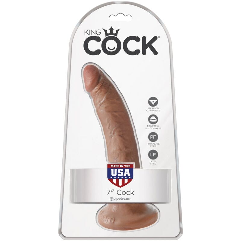 KING COCK - REALISTISCHE PENIS 17.5 CM KARAMEL