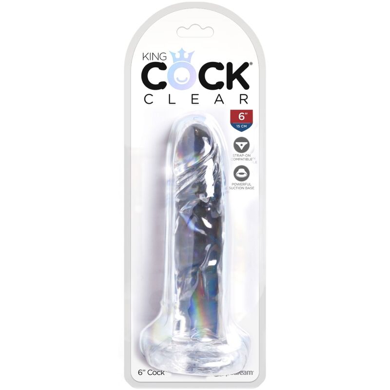 KING COCK - REALISTISCHE DOORZICHTIGE PENIS 15,5 CM TRANSPARANT