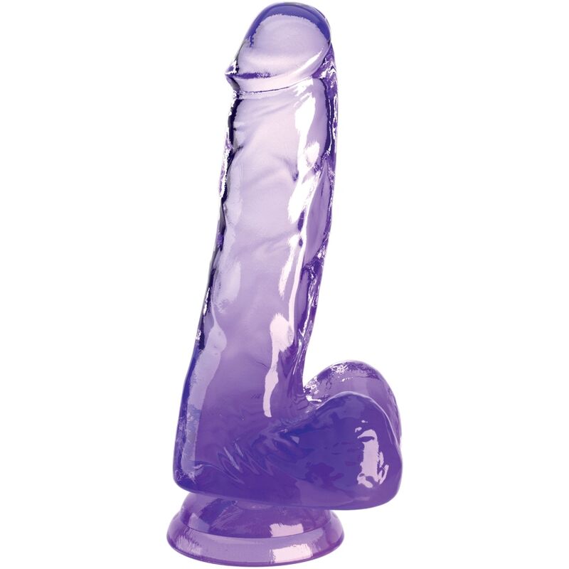 KING COCK - DUIDELIJKE REALISTISCHE PENIS MET BALLEN 13,5 CM PAARS